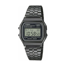 Casio Ψηφιακό Ρολόι A-158WETB-1AEF Χρονογράφος Μπαταρίας με Γκρι Μεταλλικό Μπρασελέ